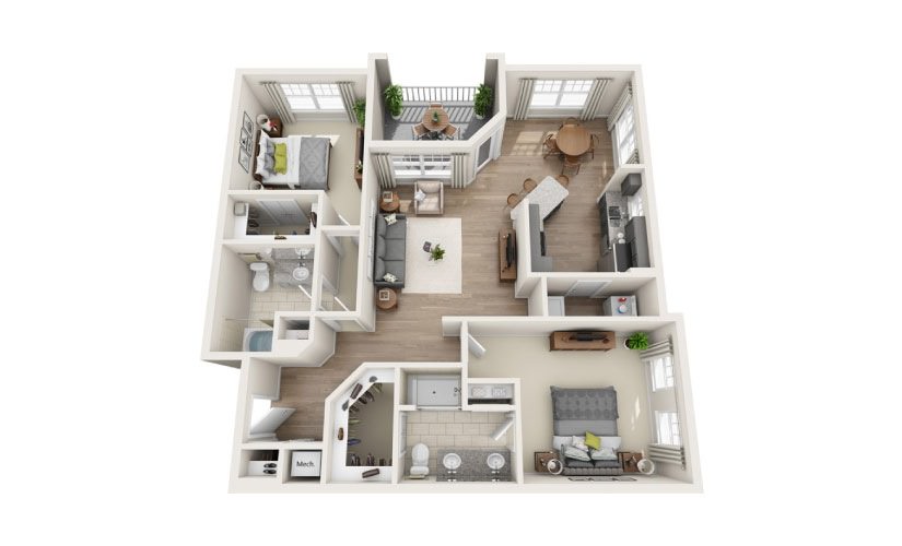 1, 2, & 3 Bedroom Apartments in Raleigh, NC | The Marlowe ...